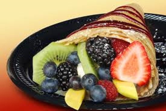 كريب حلو مع الفواكه