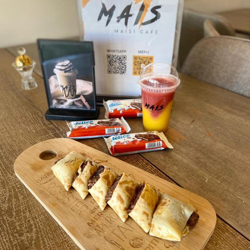 سوشي كندر + عصير فراولة